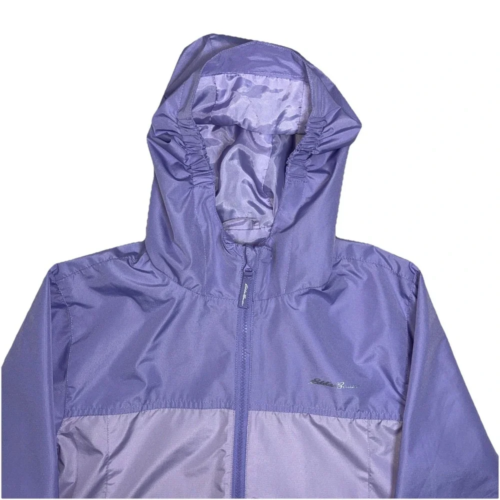 Eddie Bauer Kids Windbreaker Jacket Lavender Long Sleeve Girls Large 14-16